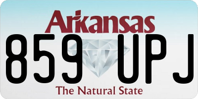 AR license plate 859UPJ