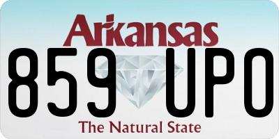 AR license plate 859UPO