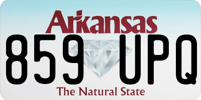 AR license plate 859UPQ