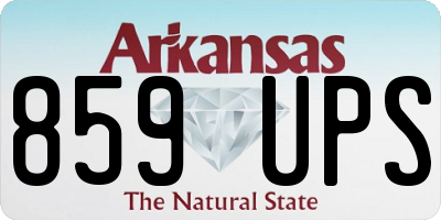 AR license plate 859UPS