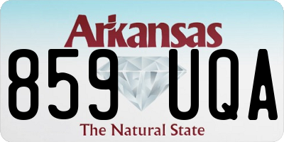 AR license plate 859UQA
