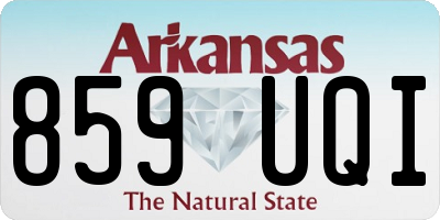 AR license plate 859UQI