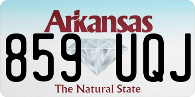 AR license plate 859UQJ