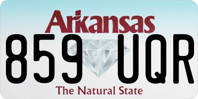 AR license plate 859UQR