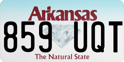 AR license plate 859UQT