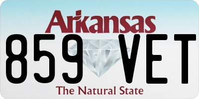 AR license plate 859VET