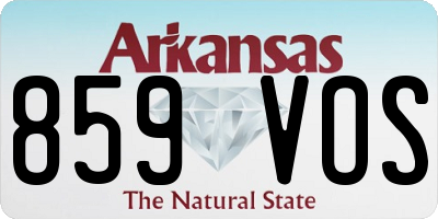 AR license plate 859VOS