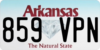 AR license plate 859VPN