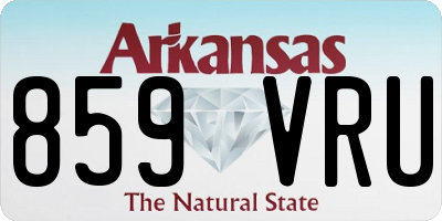 AR license plate 859VRU
