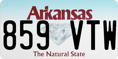 AR license plate 859VTW