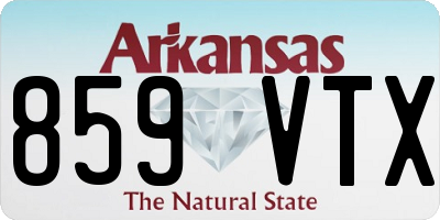AR license plate 859VTX