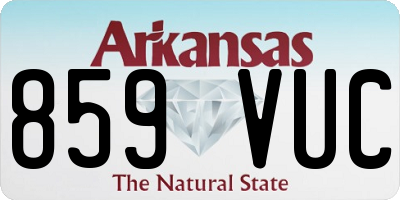 AR license plate 859VUC