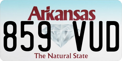 AR license plate 859VUD
