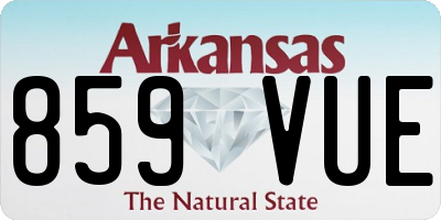 AR license plate 859VUE