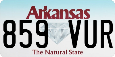 AR license plate 859VUR