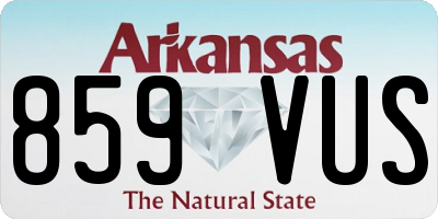 AR license plate 859VUS