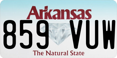 AR license plate 859VUW