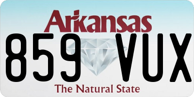 AR license plate 859VUX