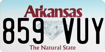 AR license plate 859VUY