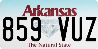 AR license plate 859VUZ