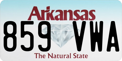 AR license plate 859VWA