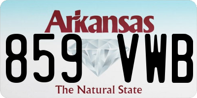 AR license plate 859VWB