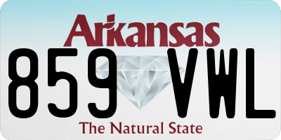 AR license plate 859VWL