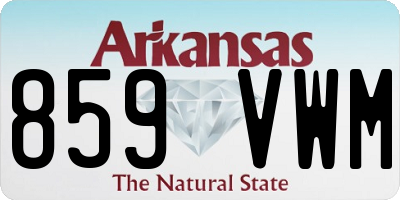 AR license plate 859VWM