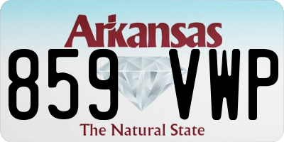 AR license plate 859VWP
