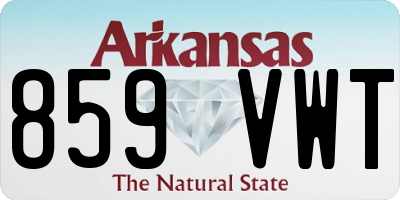 AR license plate 859VWT