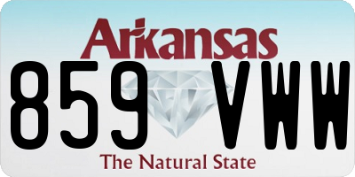 AR license plate 859VWW