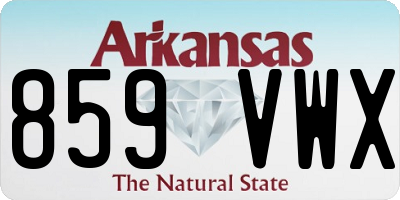AR license plate 859VWX