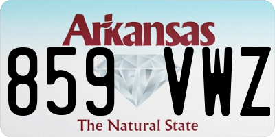 AR license plate 859VWZ