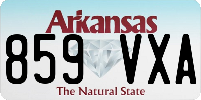 AR license plate 859VXA