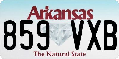 AR license plate 859VXB