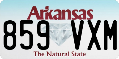 AR license plate 859VXM