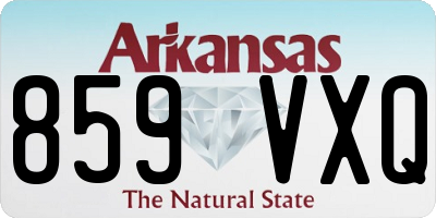 AR license plate 859VXQ