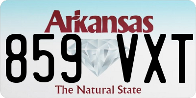 AR license plate 859VXT