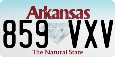 AR license plate 859VXV