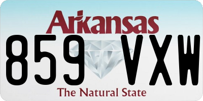 AR license plate 859VXW