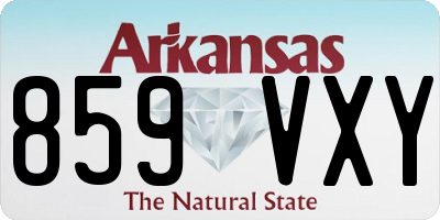 AR license plate 859VXY