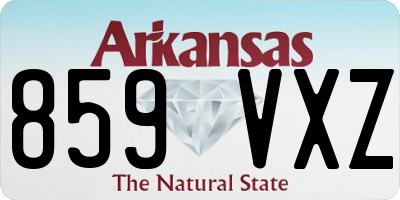AR license plate 859VXZ