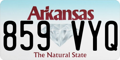 AR license plate 859VYQ