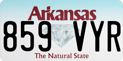 AR license plate 859VYR