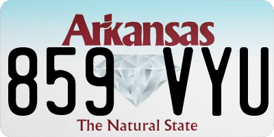 AR license plate 859VYU
