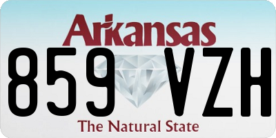 AR license plate 859VZH