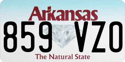 AR license plate 859VZO