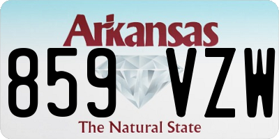 AR license plate 859VZW