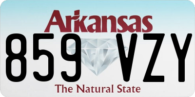 AR license plate 859VZY