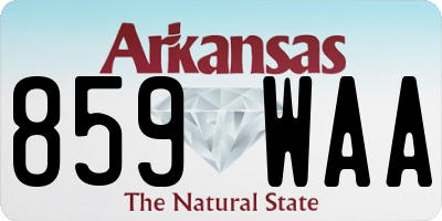 AR license plate 859WAA